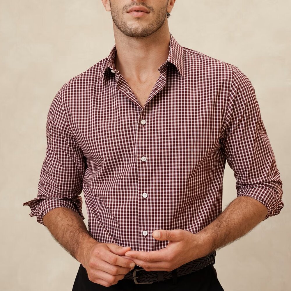 Banana Republic - Large Non- Iron Tailored Slim Fit Shirt